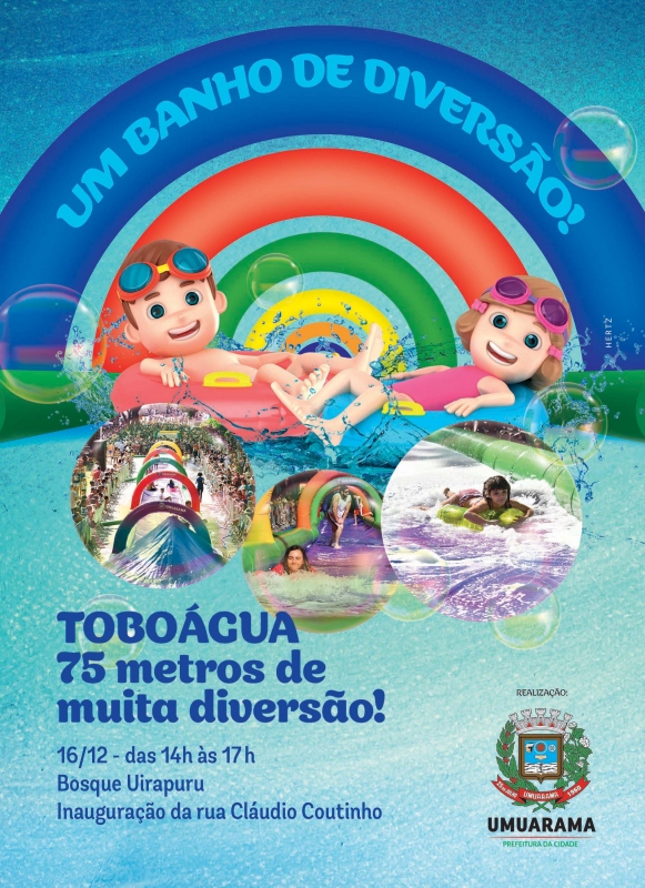 Foto da matéria Toboágua de graça inaugura asfalto da rua Cláudio Coutinho