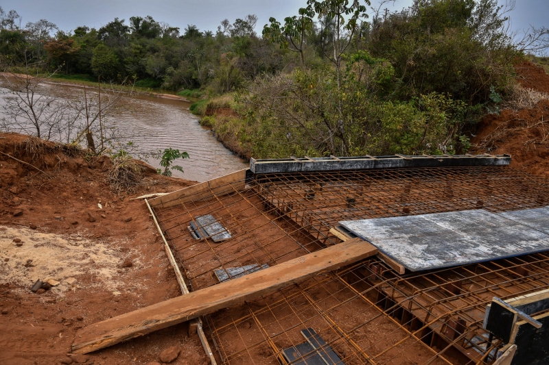 Foto da matéria  Nova ponte da Estrada Desengano será concretada