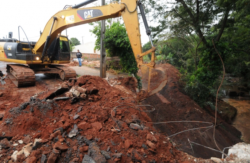 Foto da matéria Construção de ponte no Petrópolis bloqueia o trânsito