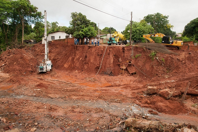 Foto da matéria Estaqueamento da Ponte do Parque Laranjeiras exige sistema especial