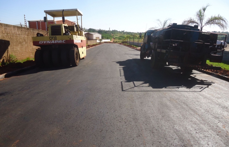 Foto da matéria Pavimentação praticamente concluída no Parque Industrial 3A