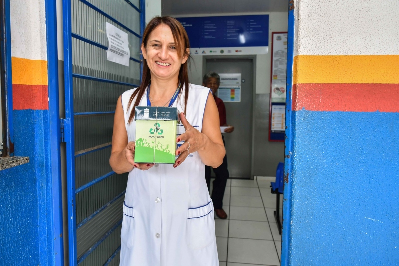 Foto da matéria Postos de saúde recebem ‘papa-pilha’ para estimular o descarte consciente