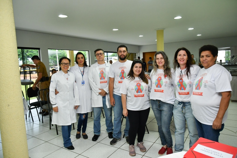 Foto da matéria Policiais militares recebem orientações e testes rápidos para ISTs