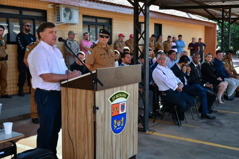 Foto da matéria Prefeito parabeniza 25º BPM pelos cinco anos de criação