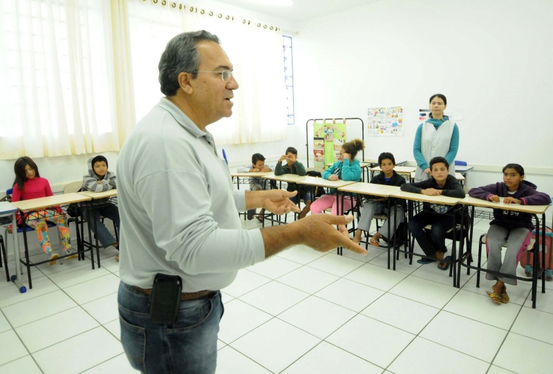 Foto da matéria Atividade escolar leva orientações a alunos sobre o meio ambiente e a coleta seletiva