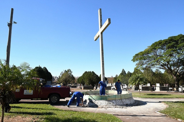 Foto da matéria Acesf restaura cruzeiro e adéqua locais para queima de velas