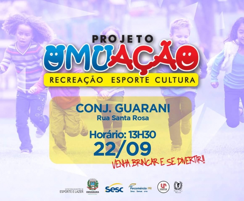 Foto da matéria Crianças do Guarani poderão se divertir com Umuação neste sábado