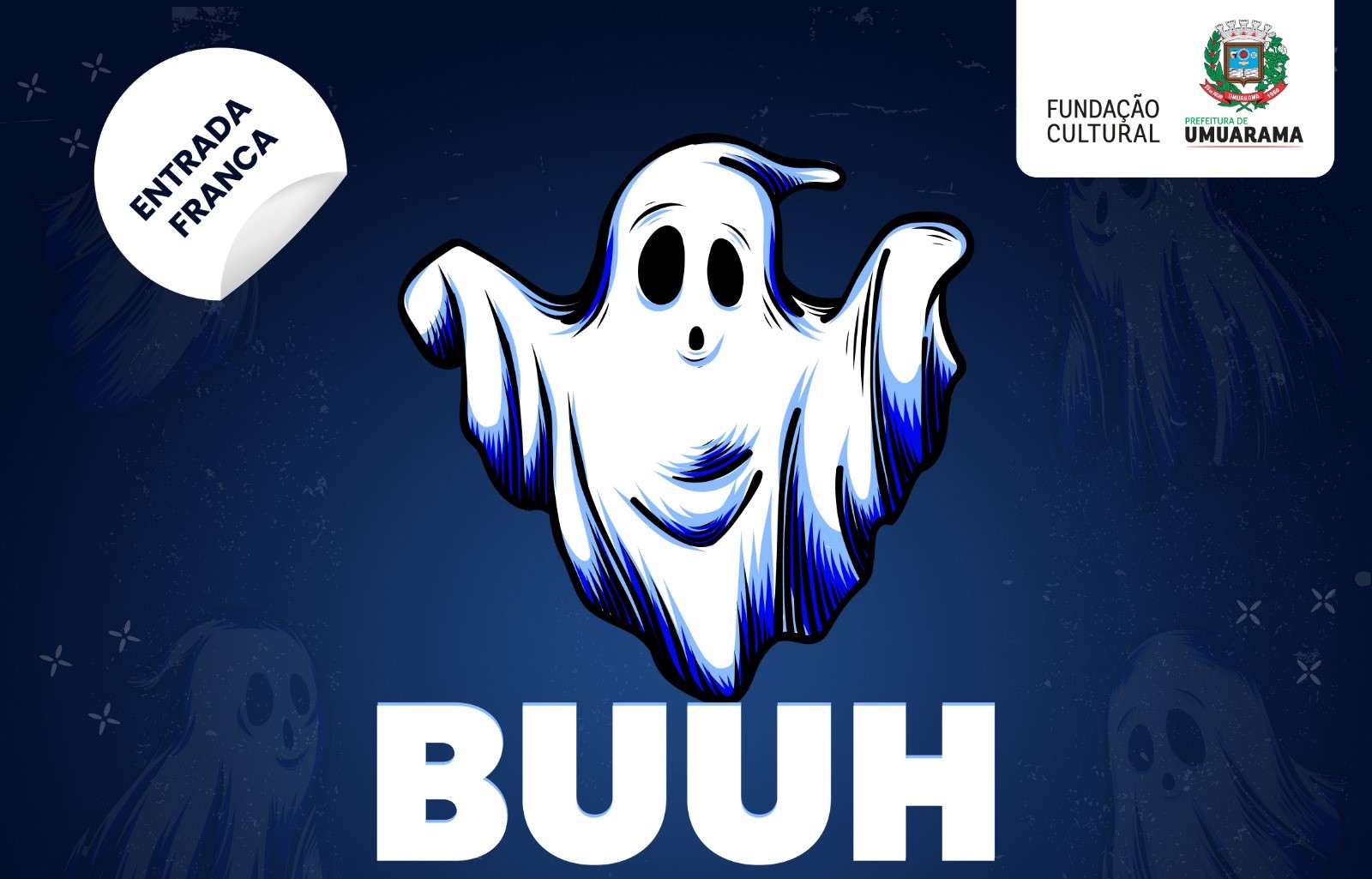 CARTAZ DA PEÇA, COM UM FANTASMINHA