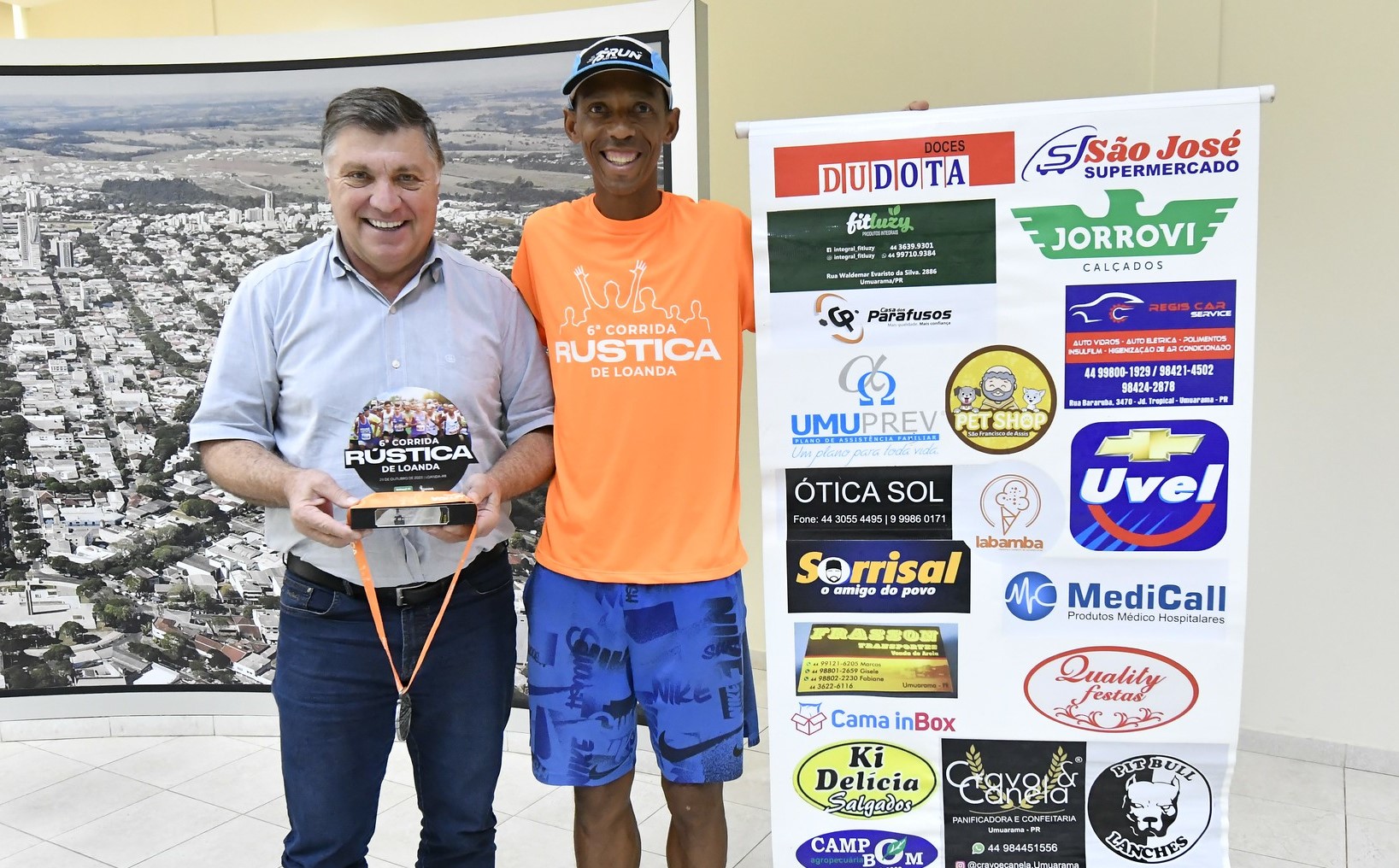 atleta com o prefeito