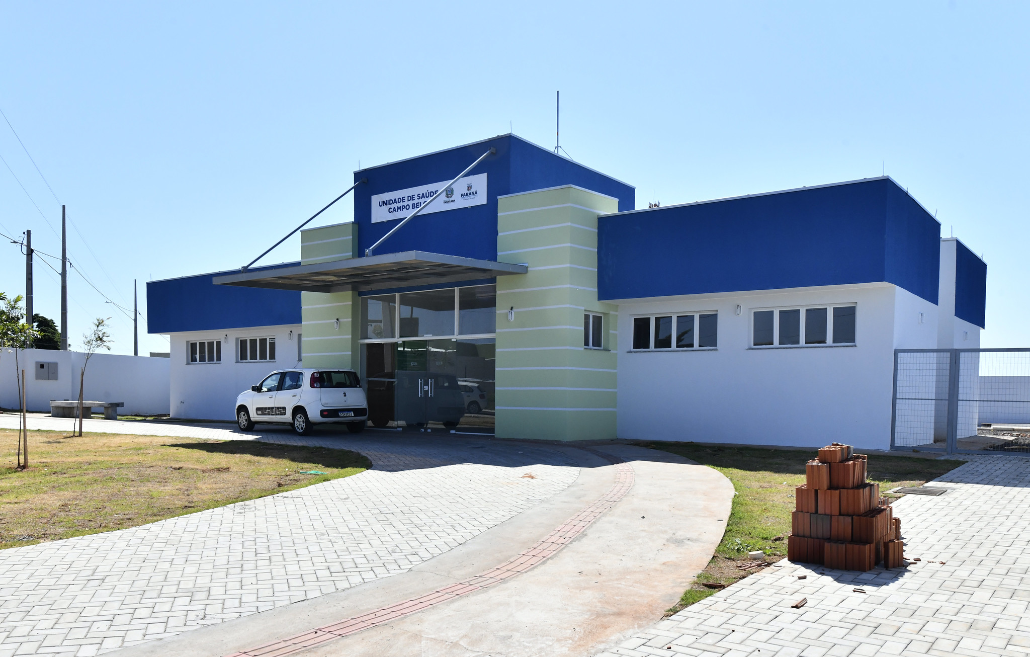 Imagem da fachada da nova unidade básica de saúde