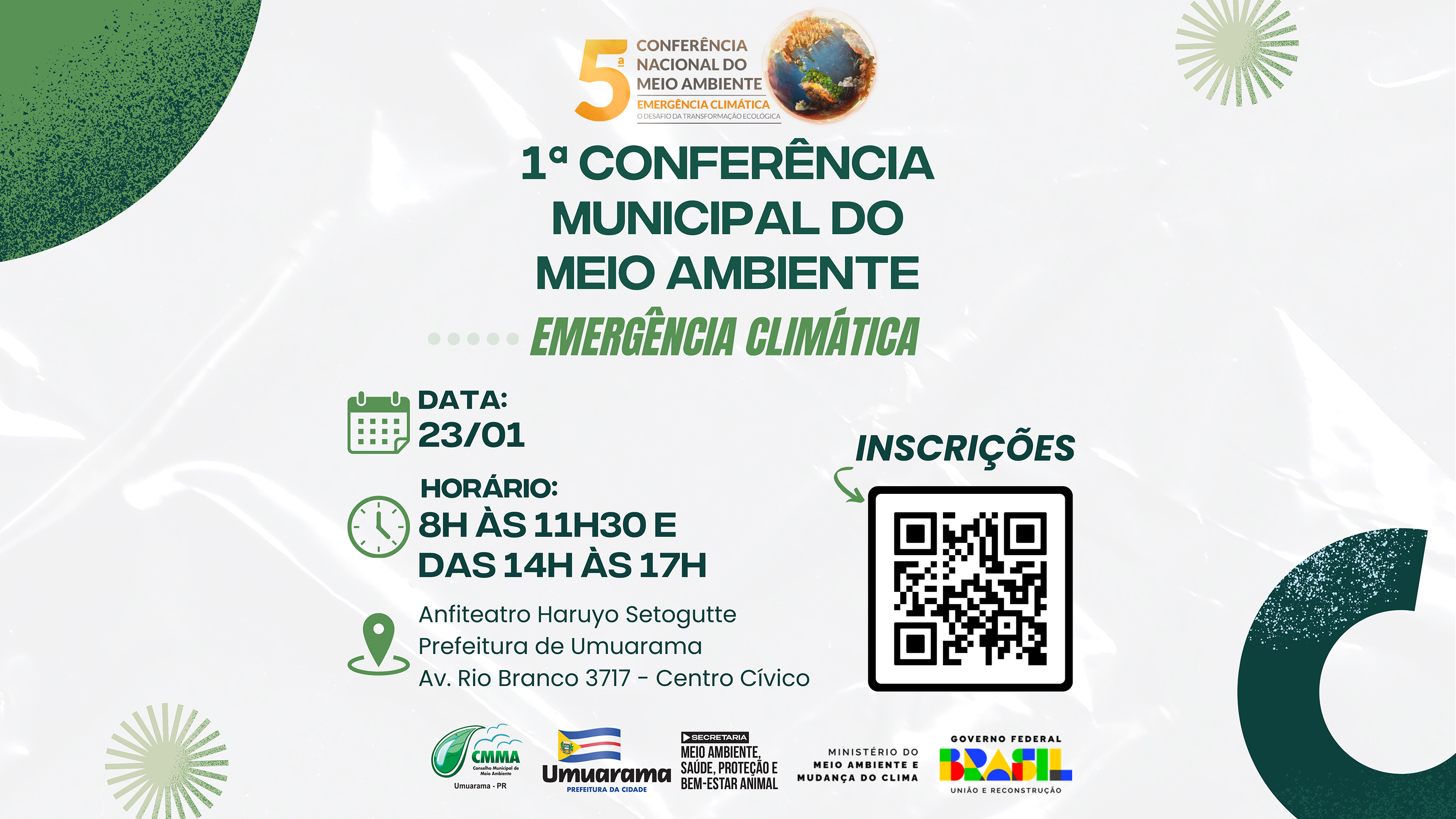 arte com informações  da conferência