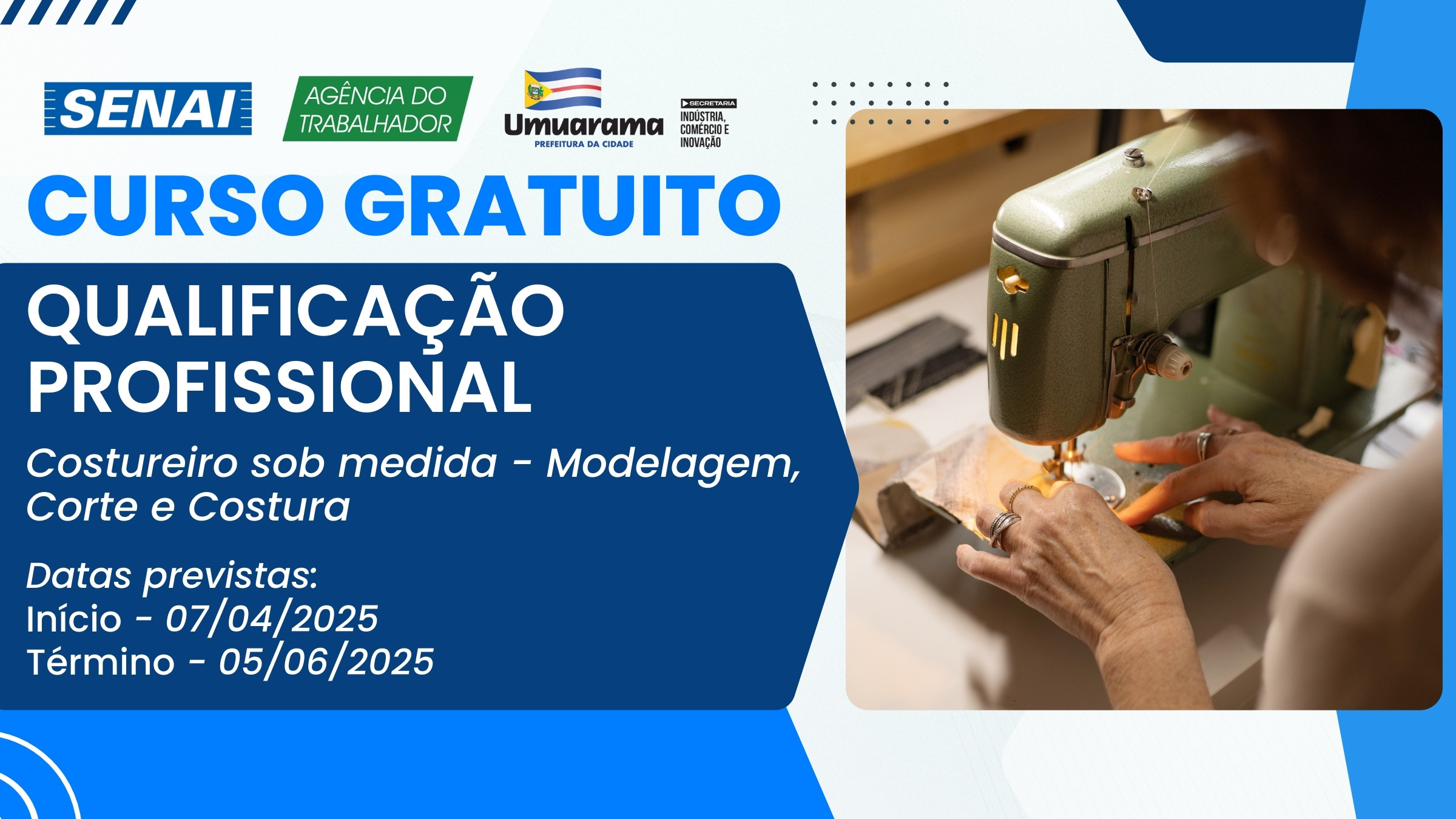 CARTAZ DE DIVULGAÇÃO COM INFORMAÇÕES SOBRE O CURSO