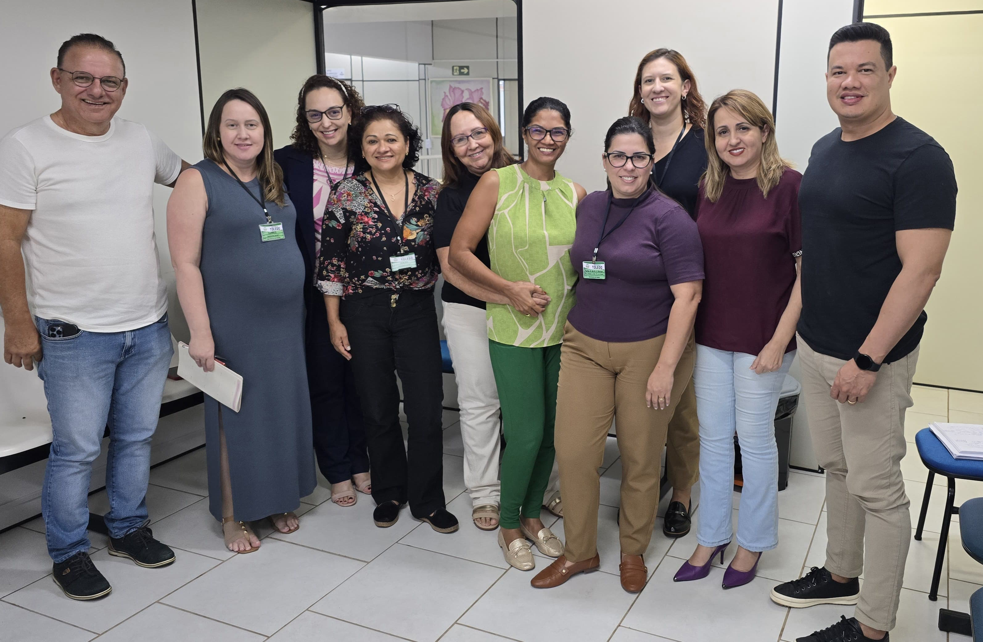 equipe da secretaria de saúde de umuarama que visitou a saúde municipal de Toledo