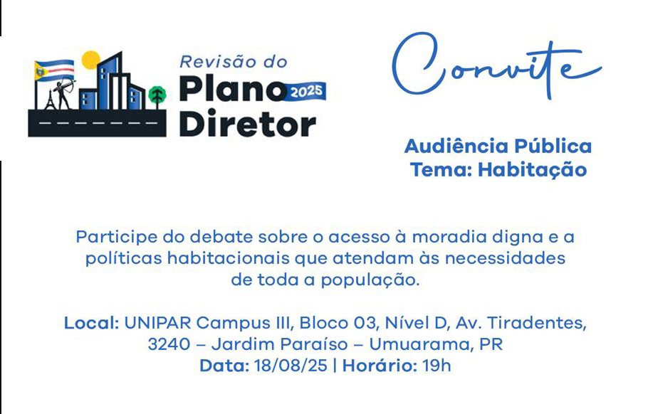 arte com convite para audiência pública