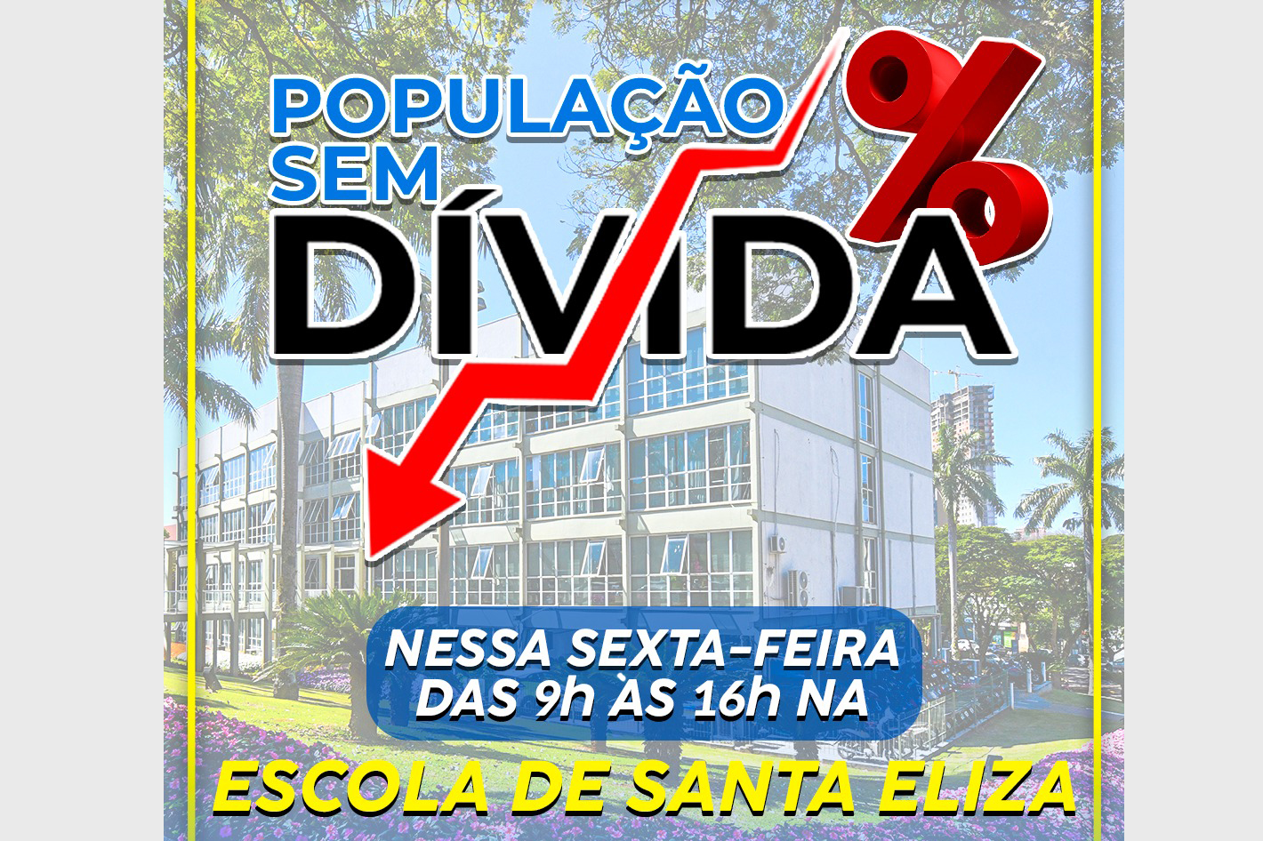 arte com informações do atendimento