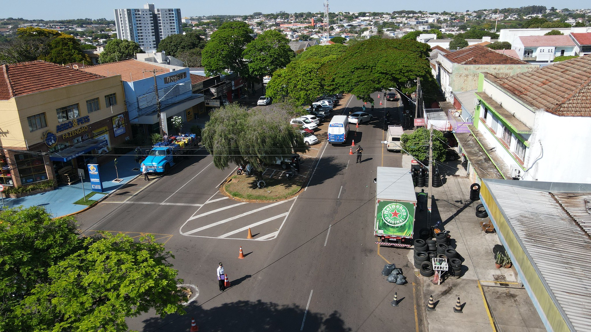imagem aérea da cidade