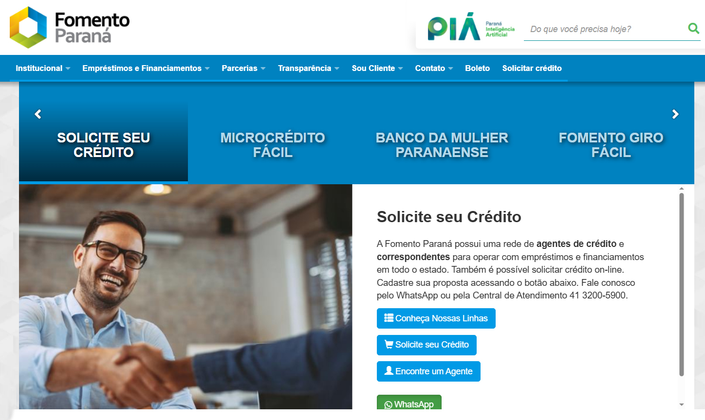 cartaz da agência de fomento