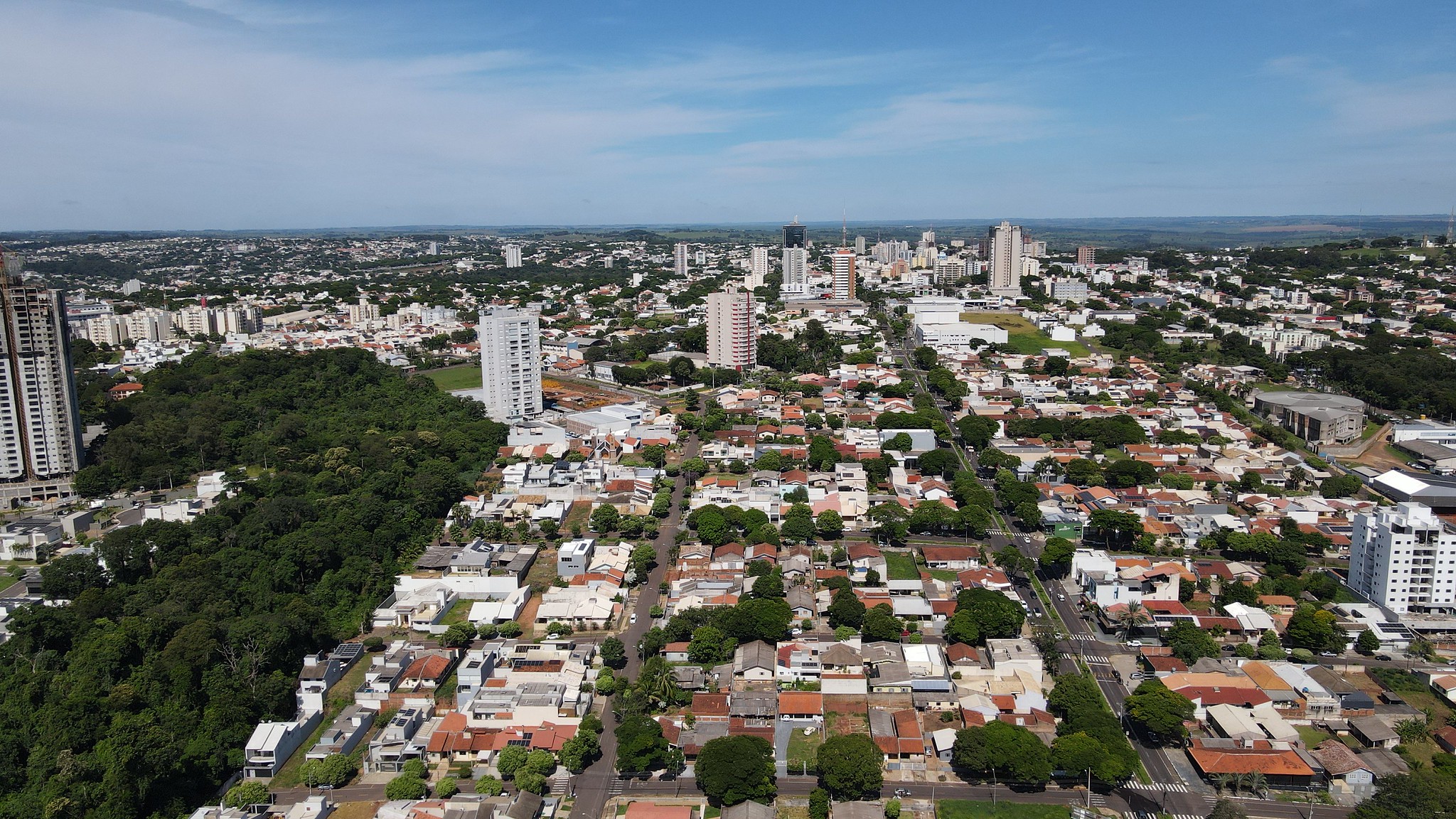imagem aérea da cidade