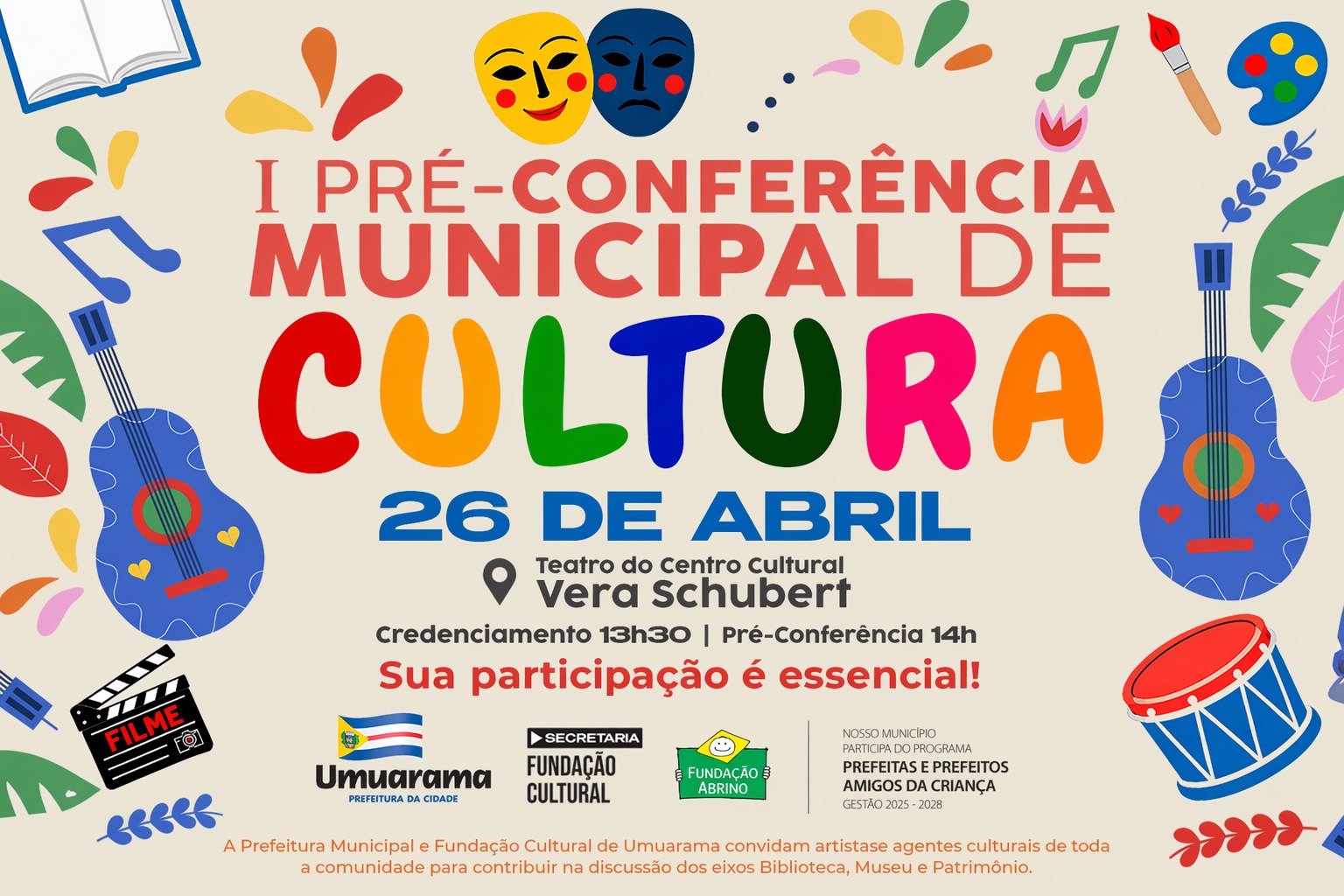 ilustração com dados do evento