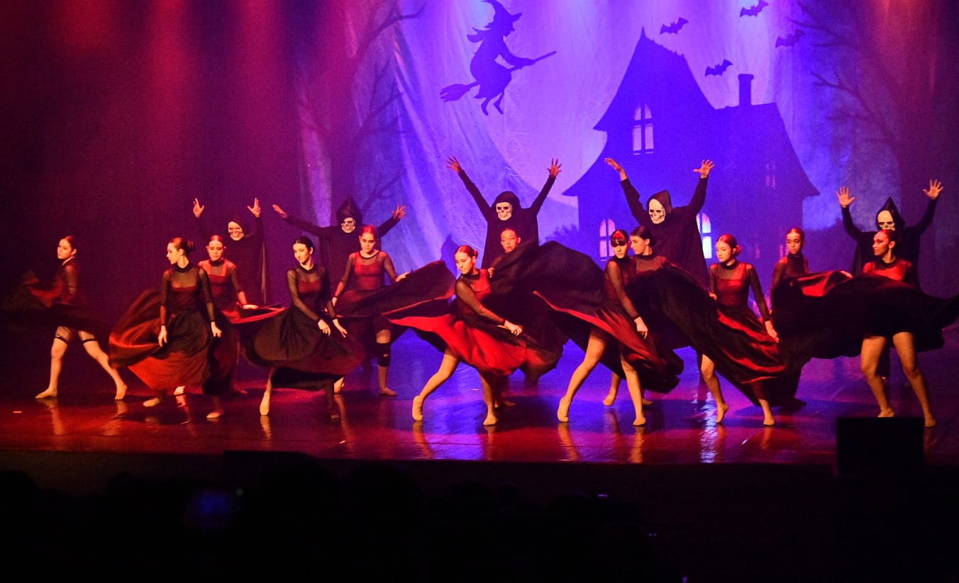 imagem de dançarinos em apresentação no palco
