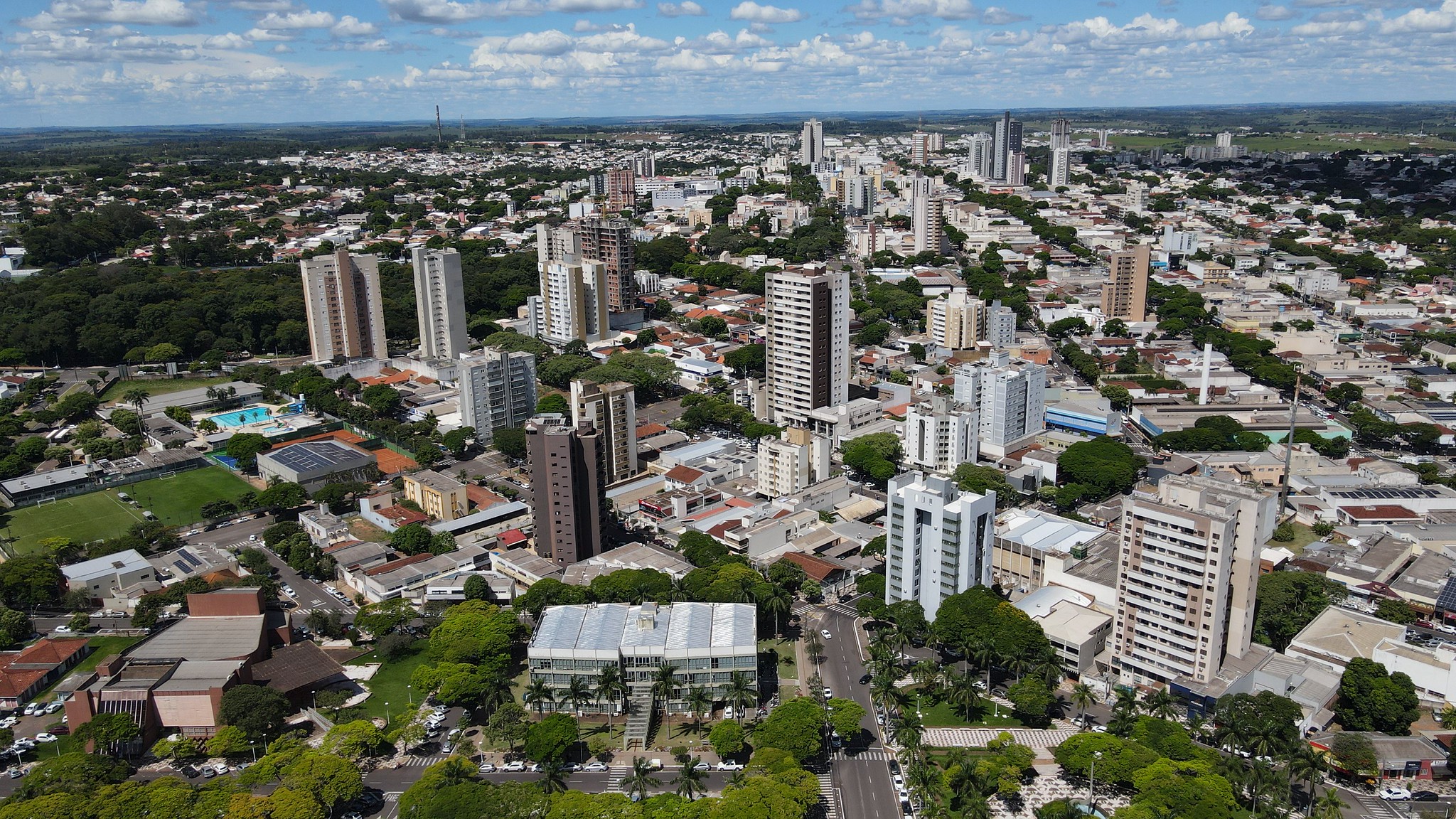 imagem aérea da cidade