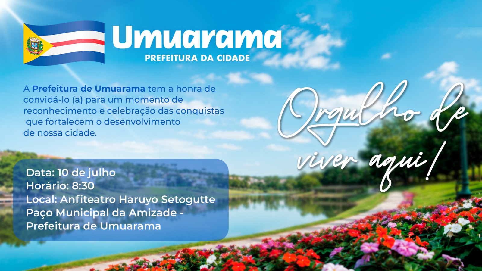 ilustração com informações do evento