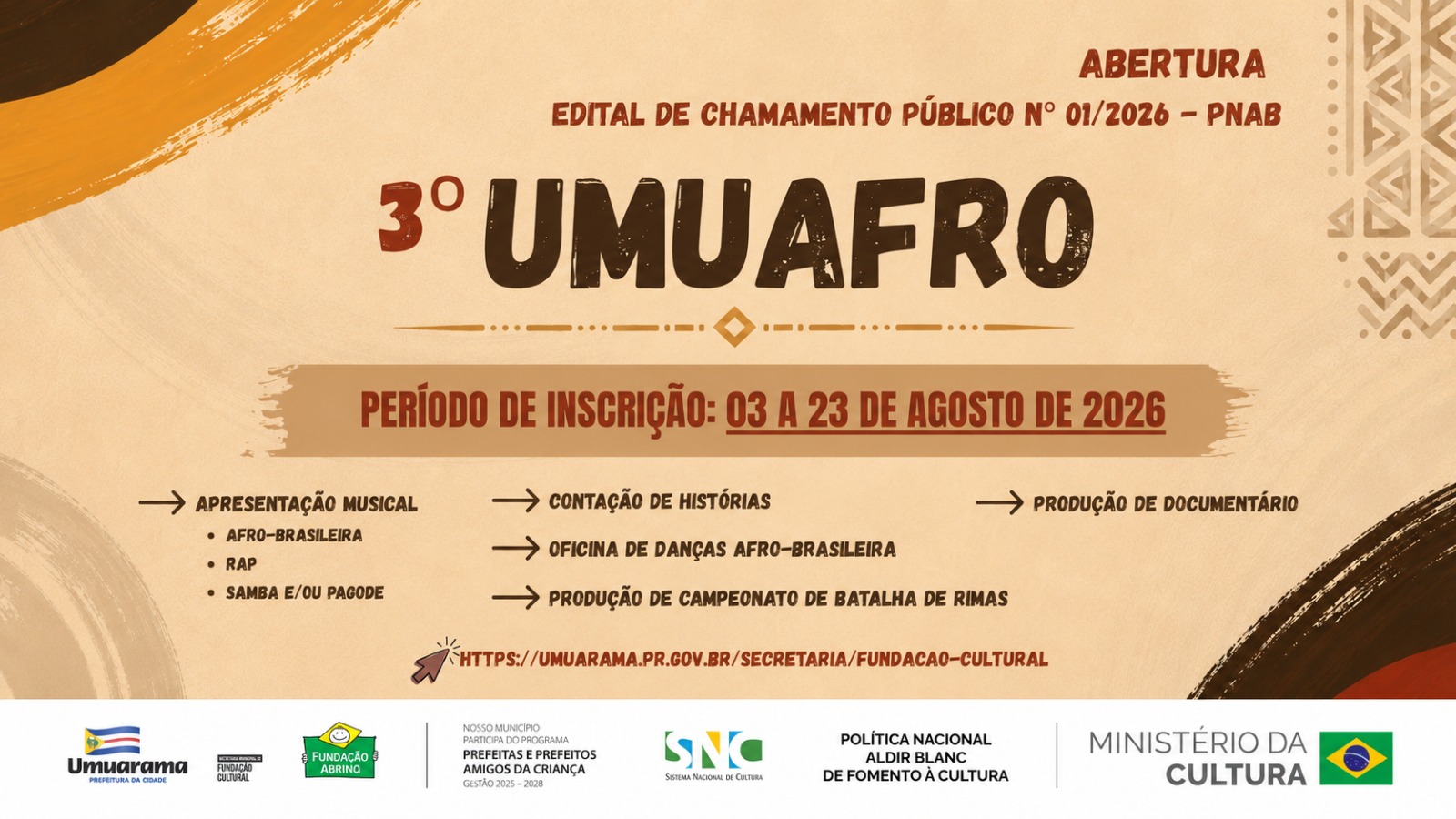 banner com informações do evento