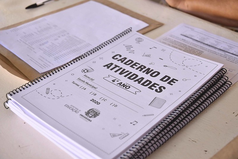 Foto da matéria Educação prepara entrega de novos cadernos de atividades e aulas gravadas