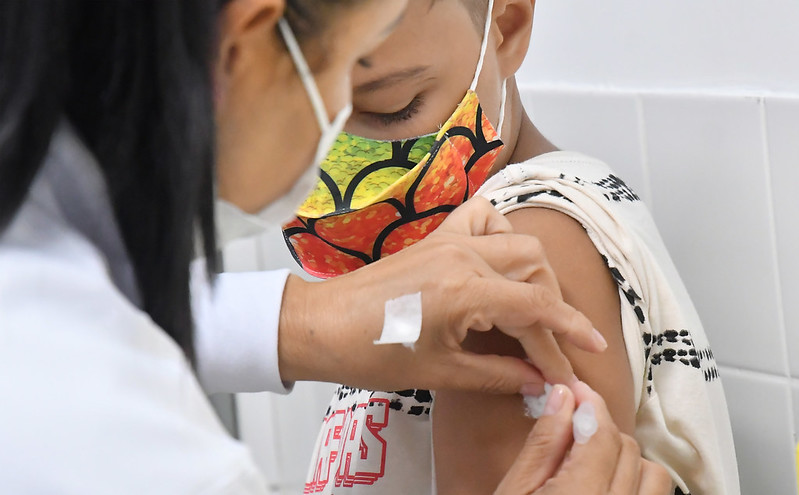 Foto da matéria Secretaria de Saúde já vacinou 60% das crianças de 5 a 11 anos