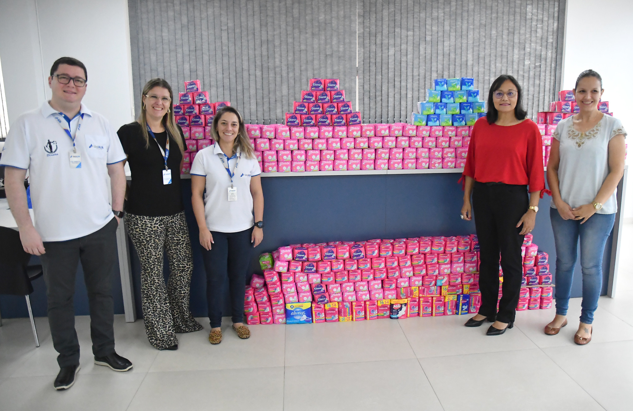 Foto da matéria Doação de absorventes nesta segunda foi a maior já recebida pela Assistência Social