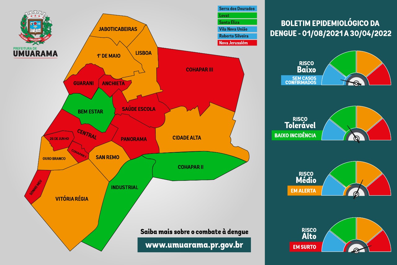 Foto da matéria Oito regiões da cidade estão em surto de dengue; mais 93 casos foram confirmados