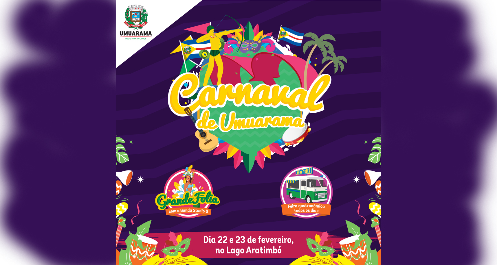 Foto da matéria Carnaval popular de Umuarama começa neste sábado, no Lago Aratimbó