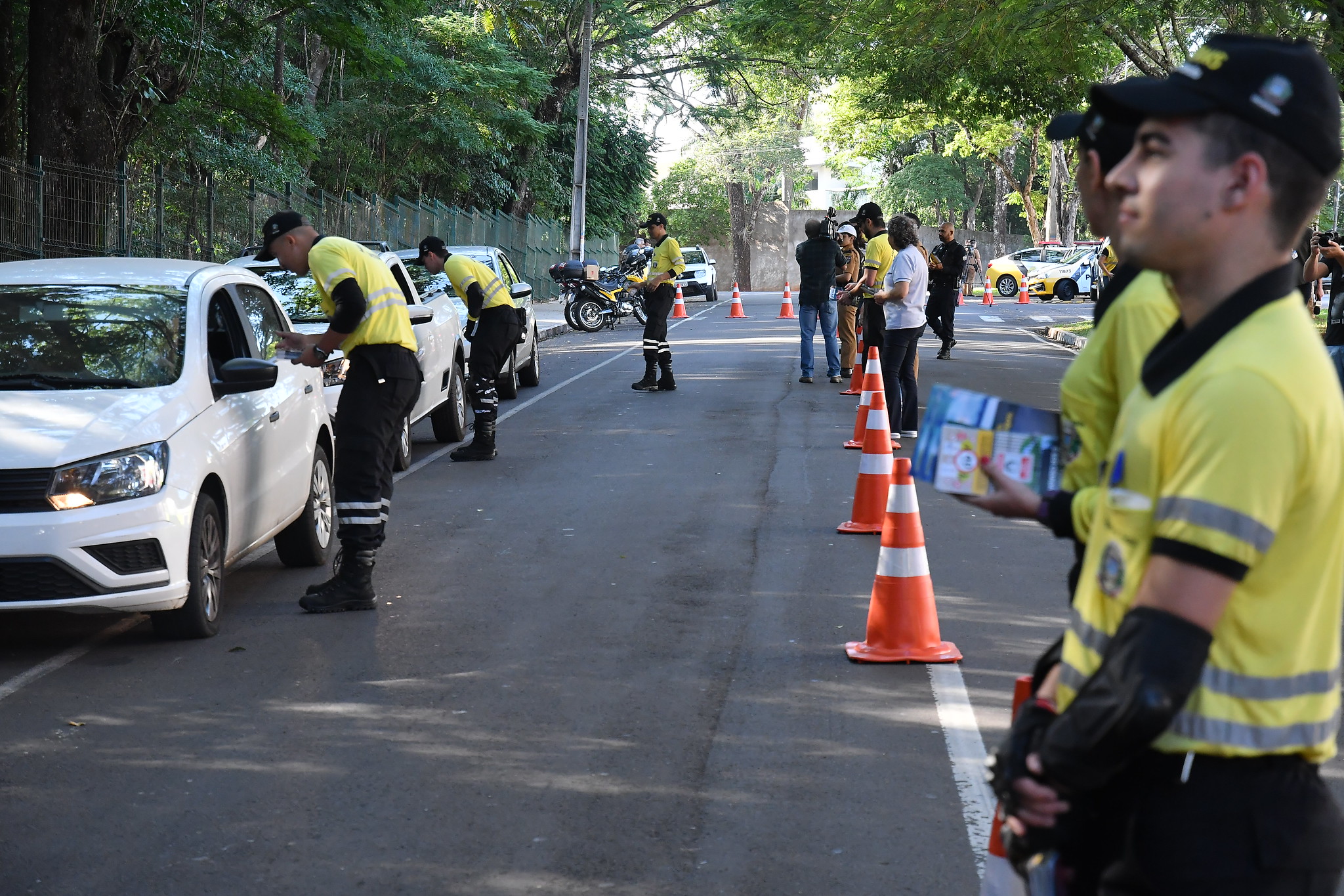 Foto da matéria Ações do Maio Amarelo apresentam agentes da autoridade de trânsito à população