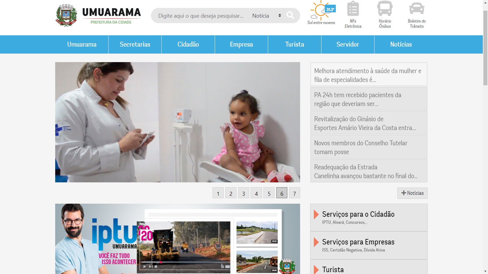 Foto da matéria Prefeitura de Umuarama disponibiliza site mais ágil e completo ao contribuinte