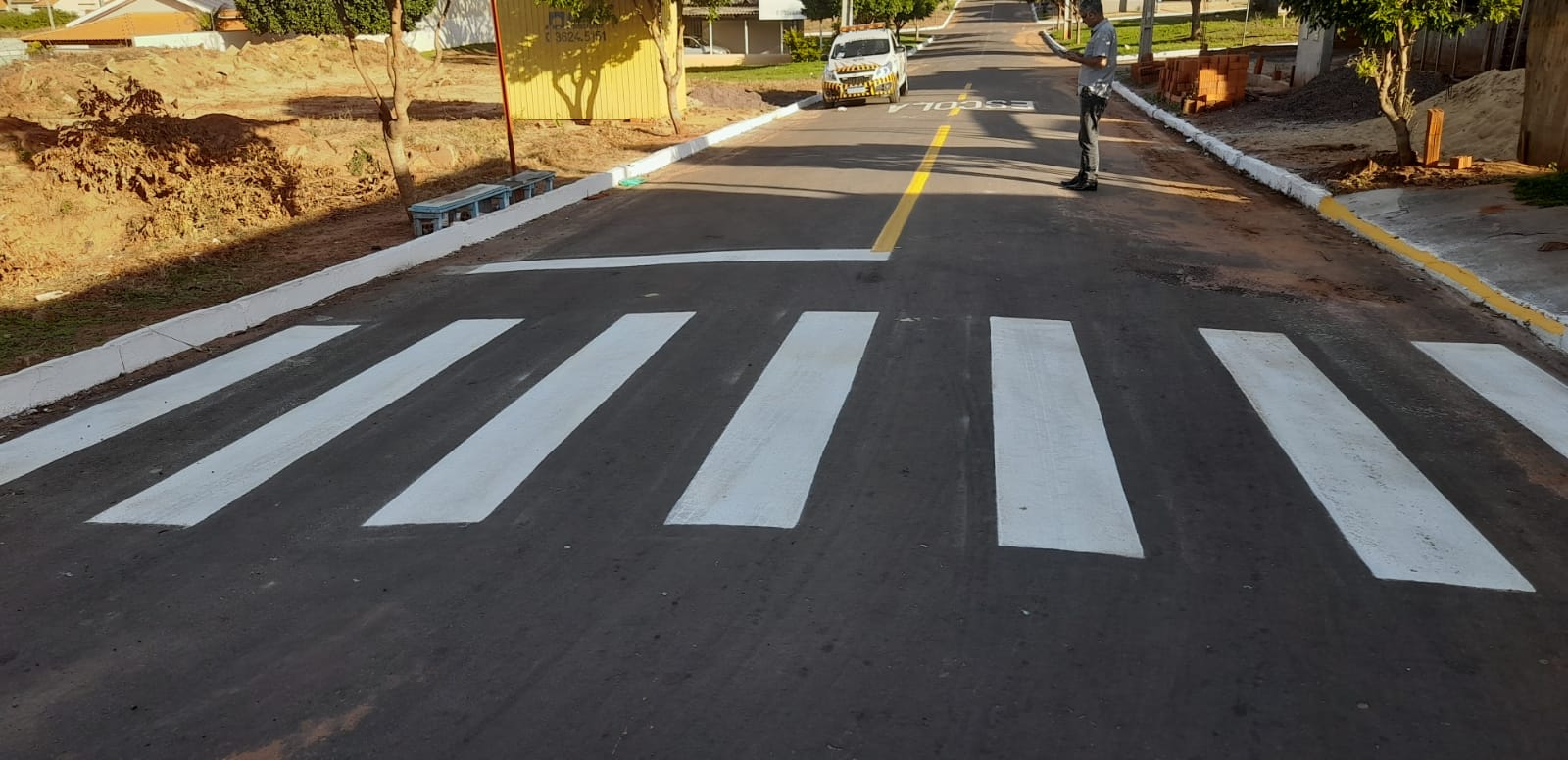 Foto da matéria Bairros na região do Industrial ganham reforço na sinalização de trânsito